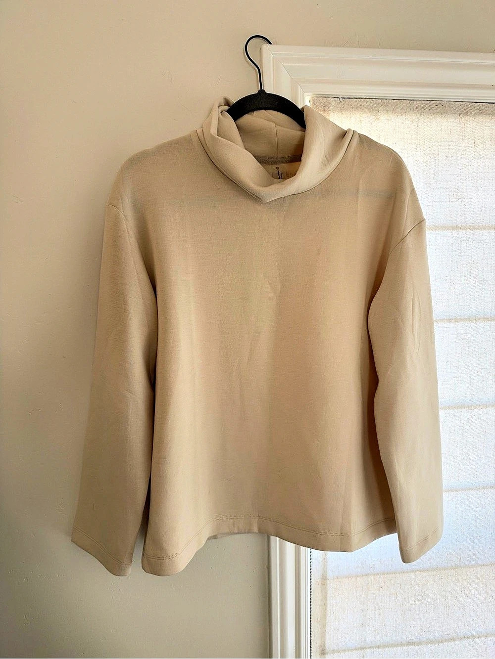 Outdoor Voices Cream Funnel Neck Sweatshirt